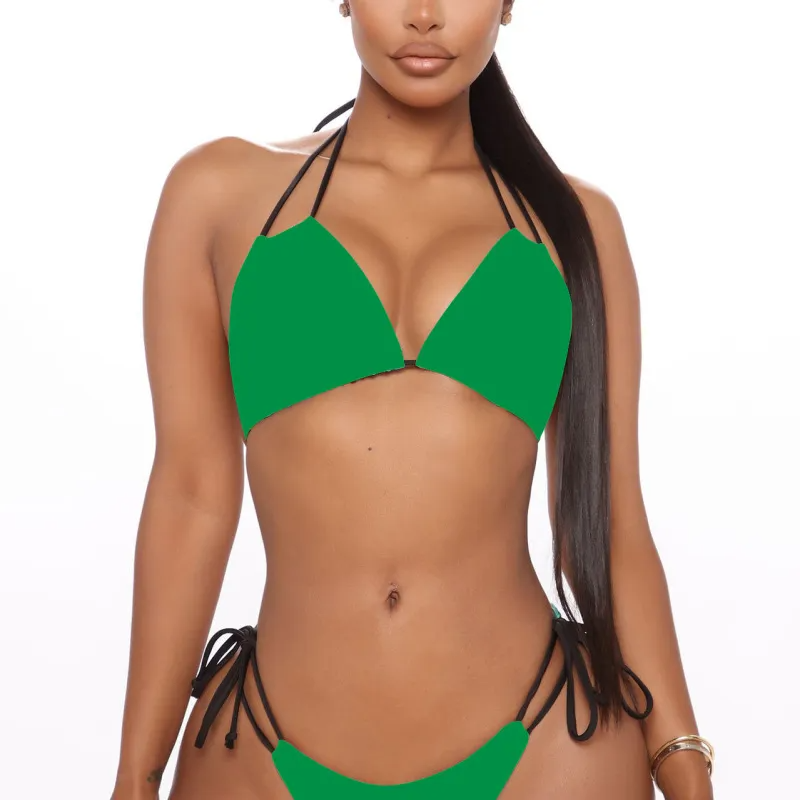 Women'S Sexy Halter Strap Bikini Swimwear