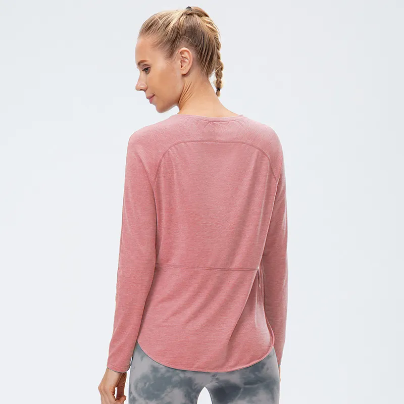 Women'S Autumn And Winter Loose Running Sports Quick-Drying Breathable Long-Sleeved T-Shirt